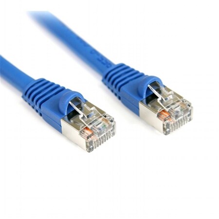 Dynamicfunction 50 ft. Cat5e Blue Snagless Shielded RJ45 F UTP Patch DY3321223